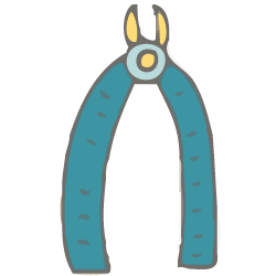 plier style dog nail clipper illustration