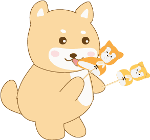 Shiba Inu butt dango cartoon