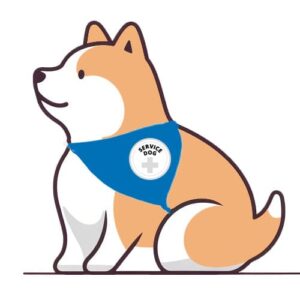 shiba inu service dog illustration